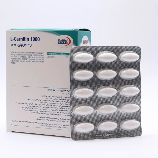 قرص ال کارنیتین 1000 میلی گرم یوروویتال (Eurhovital L Carnitin) - 60 عددی - Image 2