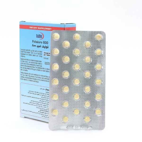 قرص فولیک اسید یوروویتال (Eurhovital Folic Acid) - 60 عددی - Image 2