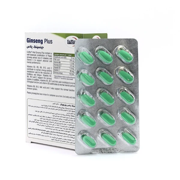 قرص جینسینگ پلاس یوروویتال (Eurhovital Ginseng Plus) - 60 عددی - Image 2