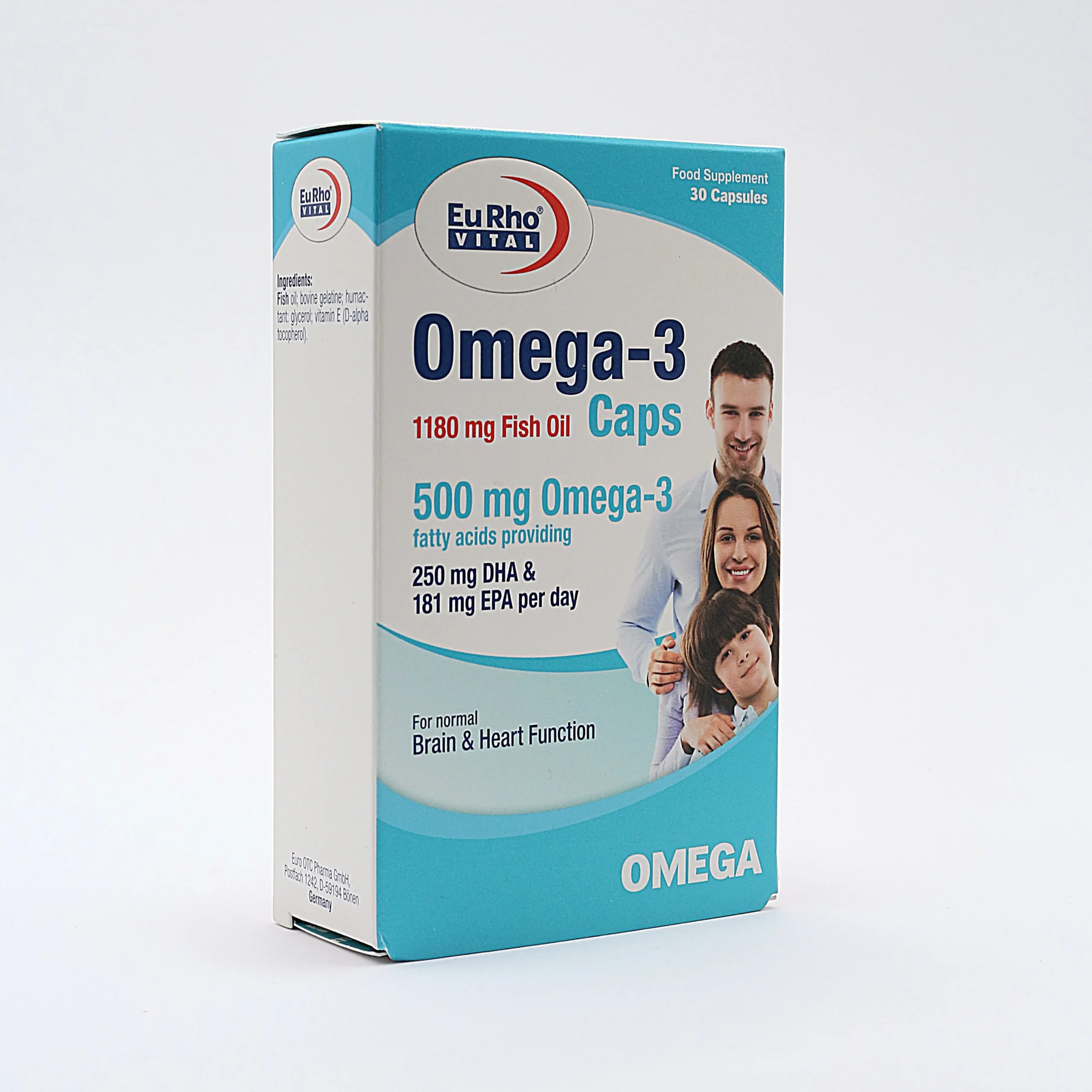 omega 3 eurhovital (1) کپسول امگا 3 یوروویتال (Eurho Vital Omega 3 1180 mg) - 30 عددی - Image 1