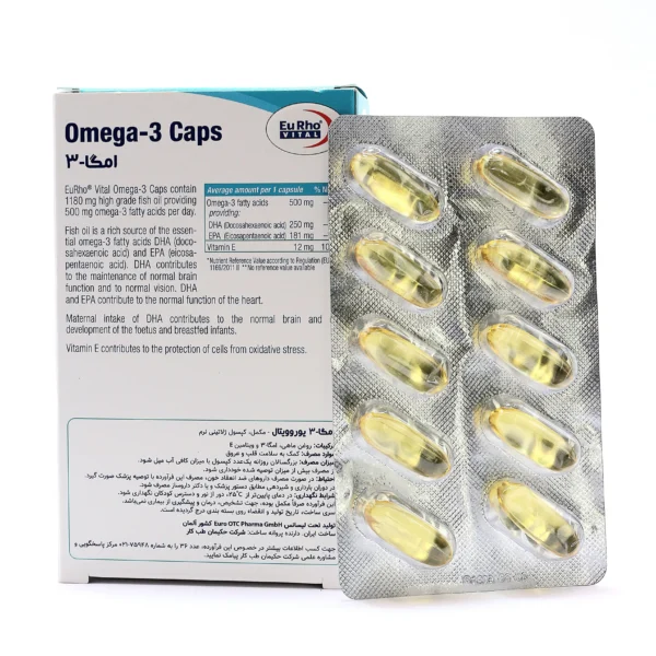 کپسول امگا 3 یوروویتال (Eurho Vital Omega 3 1180 mg) - 30 عددی - Image 3