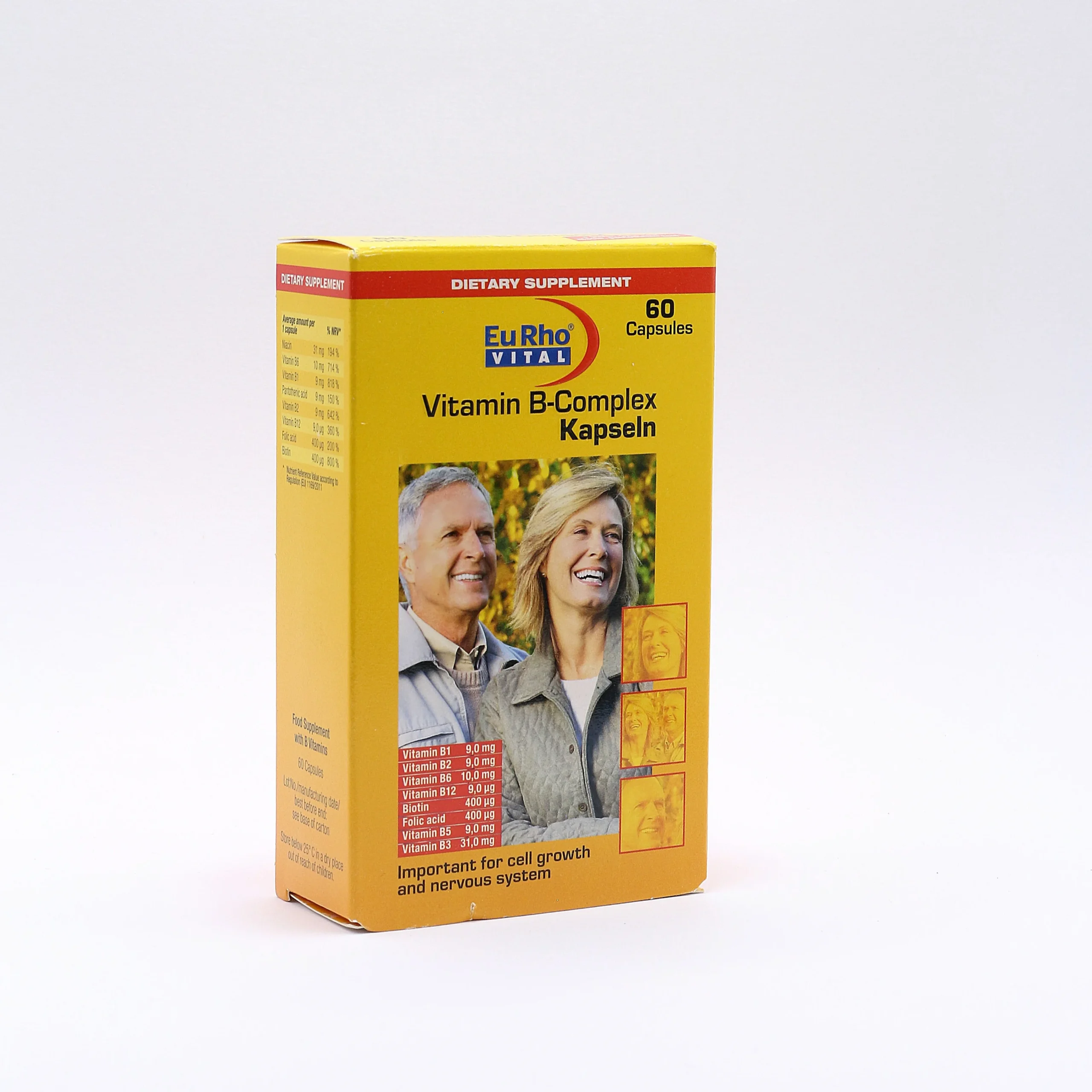vit bcomplex eurhovital (not complete) (3) کپسول ویتامین ب کمپلکس یوروویتال (vit bcomplex eurhovital) - 60 عددی - Image 1