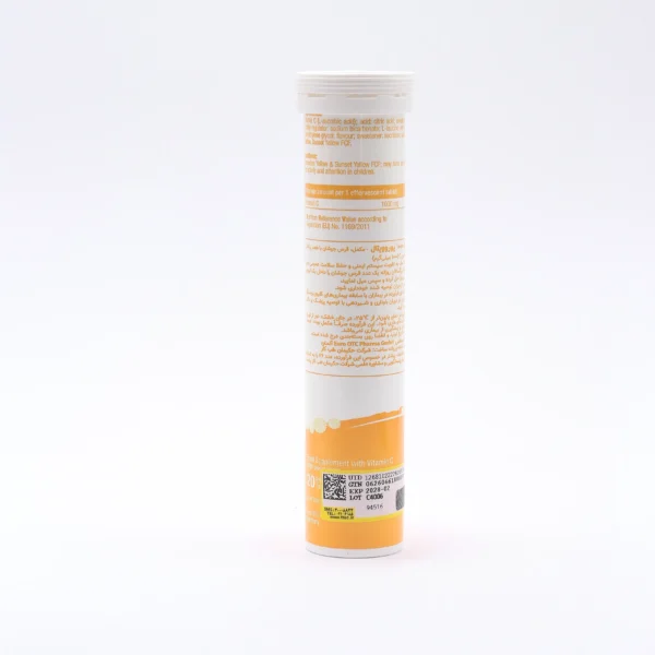 قرص جوشان ویتامین C 1000 میلی گرم یوروویتال (vit c 1000 effervecent eurhovital) - 20 عددی - Image 2
